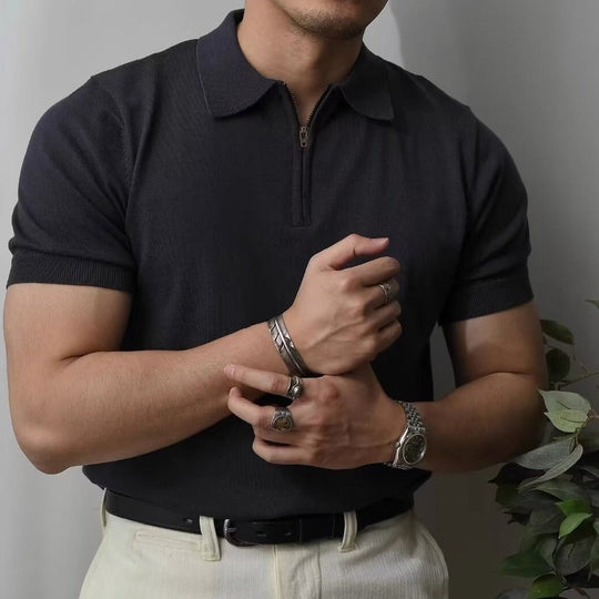 פולו צווארון רוכסן