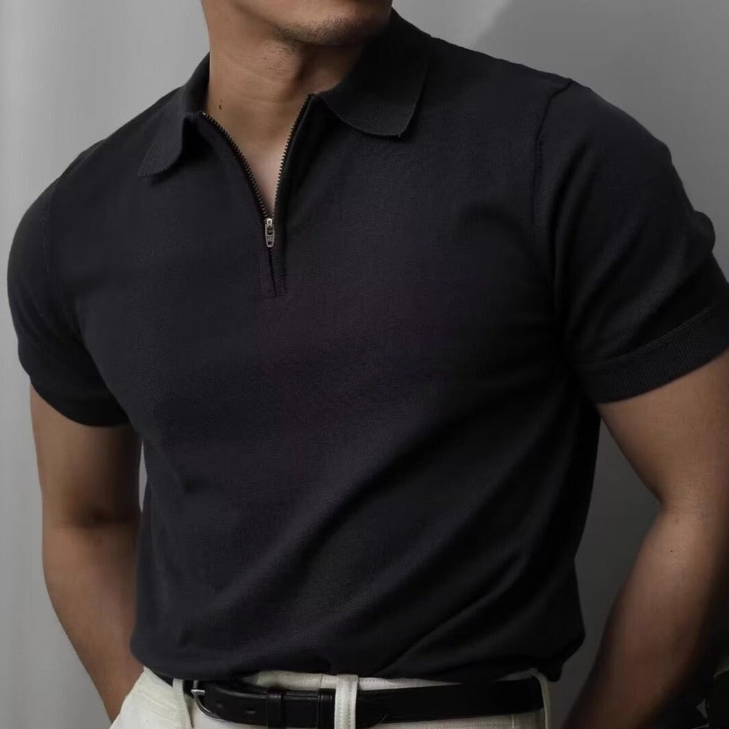 פולו צווארון רוכסן