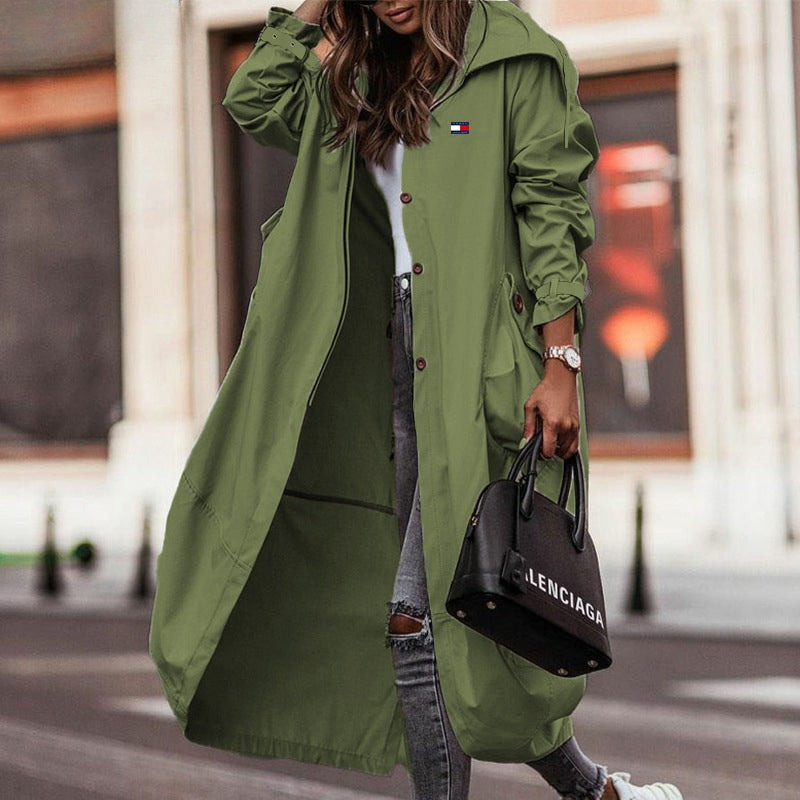 מעיל ארוך עם קפוצ'ון לנשים