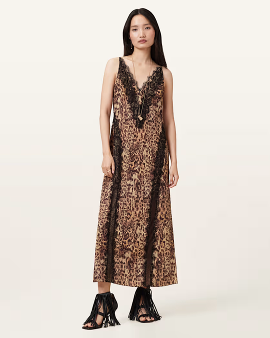 שמלת מקסי מנומרת לנשים Melia