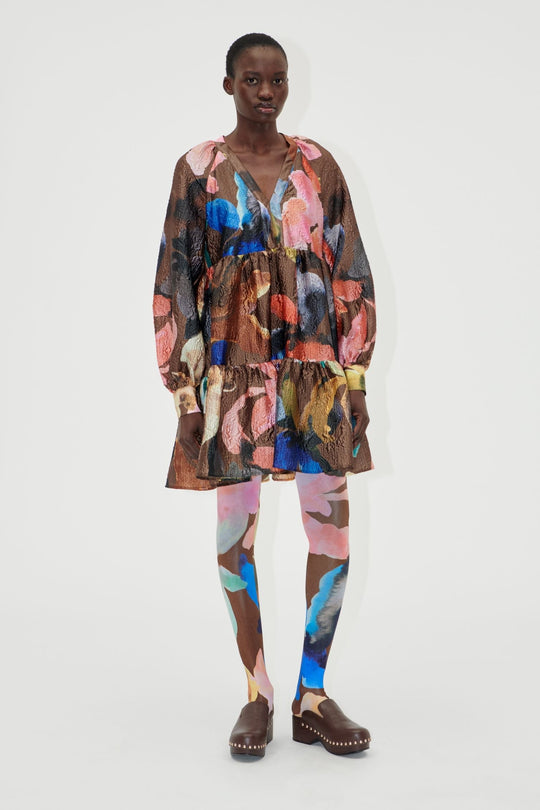 שמלת מיני ארוכה לנשים Aquarelle Garden